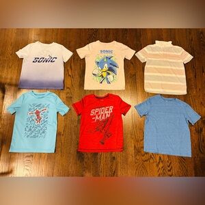 Jumping Beans Cat & Jack Sonic and Spider-Man Kids T-Shirts 6/7